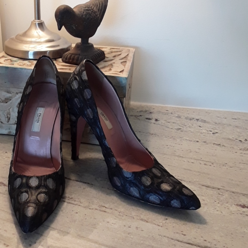 Prada Pink Soled Heels